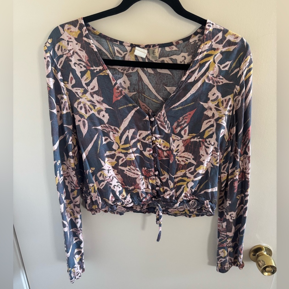 Roxy Floral V-Neck Women's Top - Multicolor